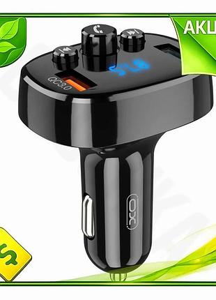 Ve fm-трансмітер xo bluetooth із new version швидкою зарядкою для автомобіля чорний бездротовий переда n6w_ver
