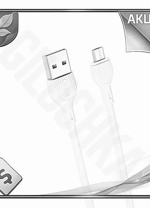 Ve кабель usb to micro new version usb 2,1а 2м белый xo зарядный шнур для смартфона и передачи данных n6w_ver