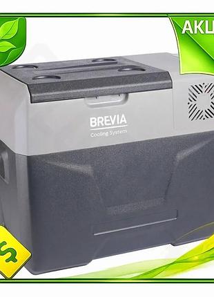 Ve холодильник автомобільний brevia компресорний new version 40л сірий для поїздок та пікніків перенос n6w_ver