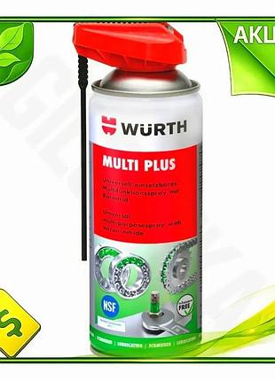 Ve смазка wurth multi plus new version синтетическая 400мл универсальный спрей для защиты от коррозии n6w_ver