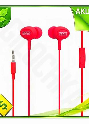 Ve навушники провідні xo s6 new version candy червоні вакуумні для смартфонів та планшетів з мікрофоно n6w_ver