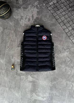 Мужской жилет canada goose, утепленный жилет canada goose премиум качества, стильный жилет canada goose для холодной погоды