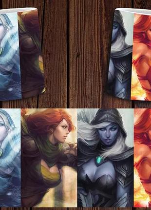 Чашка біла керамічна "dota 2" дота 2 ост