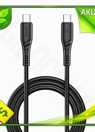 Ve кабель type-c до type-c new version winso pro 60w для швидкого заряджання та передачі даних 1м чорн n6w_ver