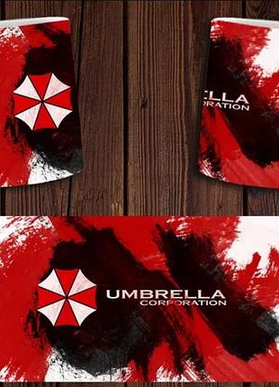 Чашка біла керамічна "resident evil" готель зла ост