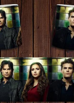 Чашка біла керамічна "дневники вампіра" the vampire diaries abc