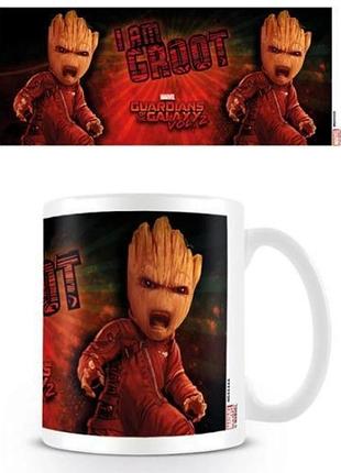 Чашка біла керамічна guardians of the galaxy 2 (angry groot) ост