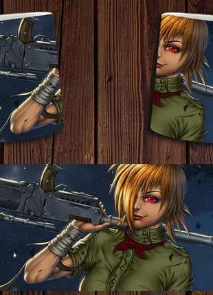 Чашка біла керамічна "хеллсинг" hellsing ост