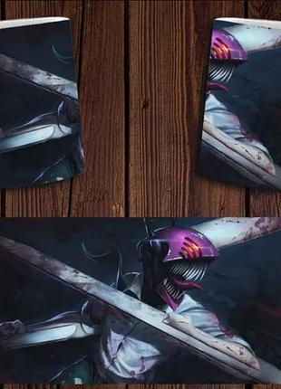 Чашка біла керамічна "chainsaw man" людина бензопила ост