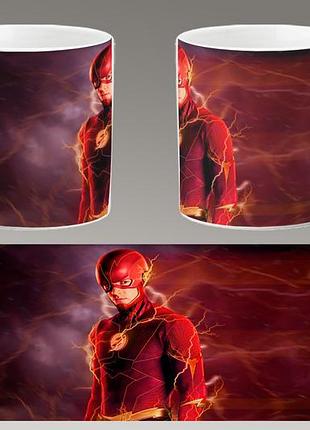 Чашка біла керамічна "флеш" flash ост