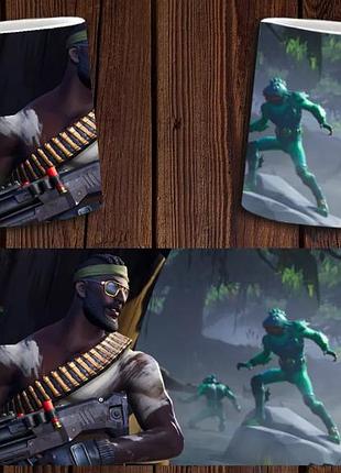 Чашка біла керамічна "fortnite" фортнайт ост