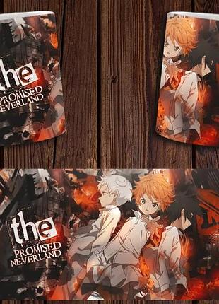 Чашка біла керамічна "обіщений неверленд" the promised neverland ост