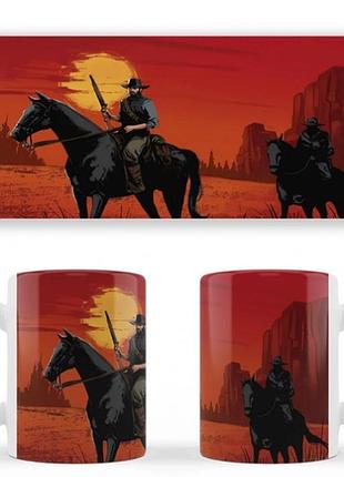 Чашка біла керамічна red dead redemption ост