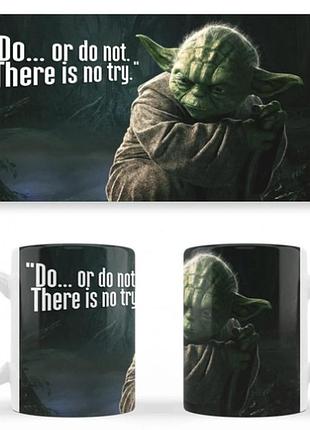 Чашка біла керамічна star wars yoda (зоряні війни йода) ост