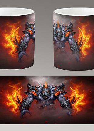 Чашка біла керамічна "dota 2" дота 2 ост