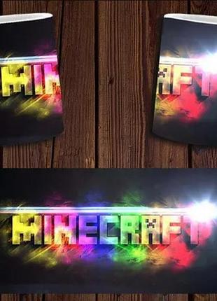 Чашка біла керамічна "minecraft" майнкрафт ост