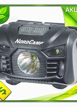 Ve ліхтар налобний nord camp new version 100lm 3w led із сенсором білий червоний для походів та туризм n6w_ver