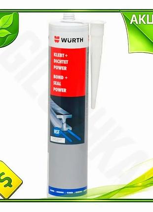 Ve клей-герметик wurth k+d power new version чорний 300мл еластичний структурний клей для з'єднань гер n6w_ver
