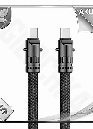 Ve кабель type-c до type-c new version xo 60w 1,2м чорний для швидкого заряджання та передачі даних us n6w_ver
