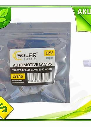 Ve автолампа solar led t10 new version 12v белая 10шт светодиодные для замены освещения в автомобиле а n6w_ver
