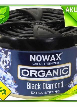 Ve ароматизатор воздуха nowax organic new version black diamond гелевый для автомобиля парфюмированный n6w_ver