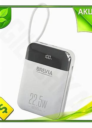 Ve повербанк brevia 10000mah 22.5w new version с lcd экранами type-c и lightning для зарядки смартфоно n6w_ver