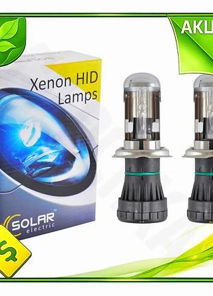 Ve биксеноновая лампа solar h4 new version bi-xenon 5000k 35w для авто дальний и ближний свет фары осв n6w_ver