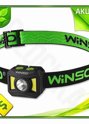 Ve фонарь налобный winso 300lm new version 3w cob белый красный для туризма и рыбалки светодиодный фон n6w_ver