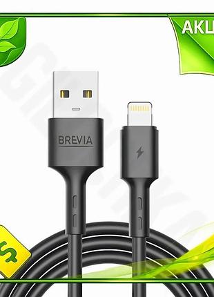 Ve кабель usb to lightning new version 2,4а 1м brevia черный для зарядки и передачи данных iphone ipad n6w_ver