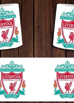 Чашка біла керамічна "фк ліверпуль" liverpool ост