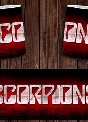 Чашка белая керамическая "scorpions" скорпионс ост