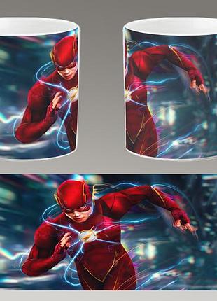 Чашка біла керамічна "флеш" flash ост