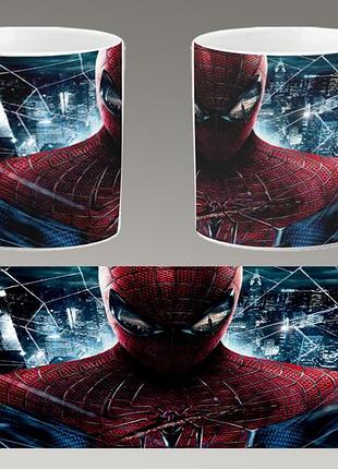 Чашка біла керамічна "людина-павук: через всесвіти" spider-man ост