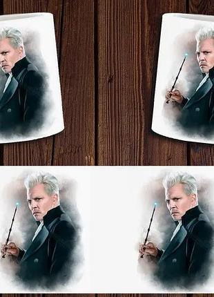 Чашка біла керамічна з принтом "фантастичні тварини" fantastic beasts ост