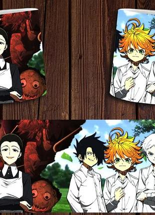 Чашка біла керамічна "обіщений неверленд" the promised neverland ост