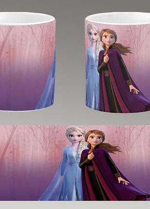 Чашка біла керамічна "холодне серце" frozen ост