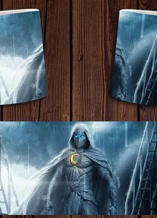 Чашка белая керамическая с принтом "місячний лицар" moon knight ост