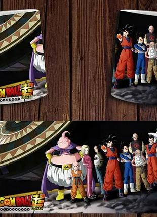 Чашка біла керамічна "dragon ball" перли дракона ост