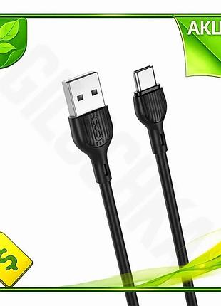 Ve кабель usb to type-c new version xo черный 1м для зарядки и передачи данных синхро-зарядный кабель n6w_ver