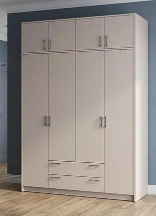 Шафа для одягу doros ронди з антресоллю кашемир 160х52х236 см (drs-012193)