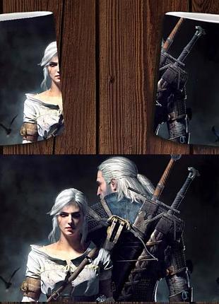 Чашка біла керамічна з принтом "відьмак" witcher ост