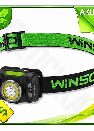 Ve ліхтар налобний winso 330lm new version 5w cree xte+cob із сенсором для туристів та риболовлі світл n6w_ver