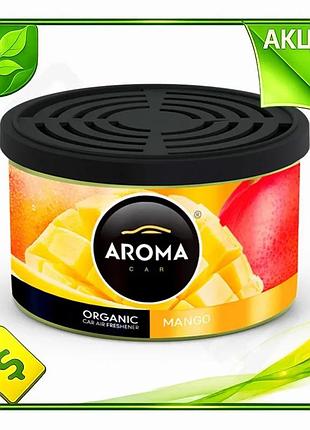 Ve ароматизатор повітря aroma car new version organic манго 40г освіжувач гелю для автомобіля фруктови n6w_ver