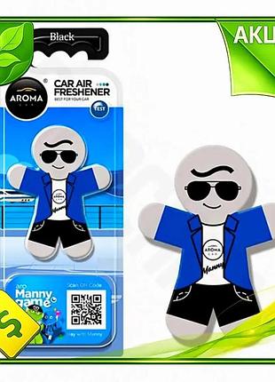 Ve ароматизатор aroma car manny new version stylish black гелевый для автомобиля освежитель воздуха с n6w_ver