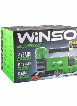 Ve компрессор автомобильный winso 600вт new version 160л/мин однопоршневой для шин 10атм на аккумулято n6w_ver 5