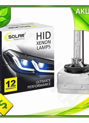 Ve ксенонова лампа solar d3s new version 5000k 35w 42v біла для авто заміни галогенної лампи ксенонове n6w_ver