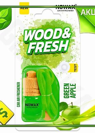 Ve ароматизатор воздуха nowax green new version apple подвесной с деревянной крышкой для автомобиля и n6w_ver