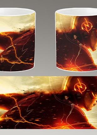 Чашка біла керамічна "флеш" flash ост
