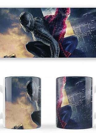 Чашка белая керамическая marvel spider man 3 (человек паук 3: враг в отражении) ост