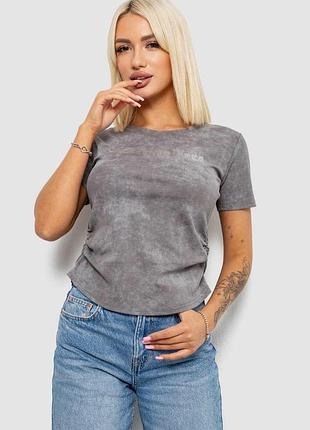 Футболка жіноча з принтом, колір сірий, 221r3309
